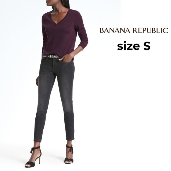 Banana Republic Burgundy Machine Washable Merino Vee - Picture 1 of 10